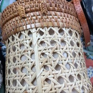 Bucket woven purse